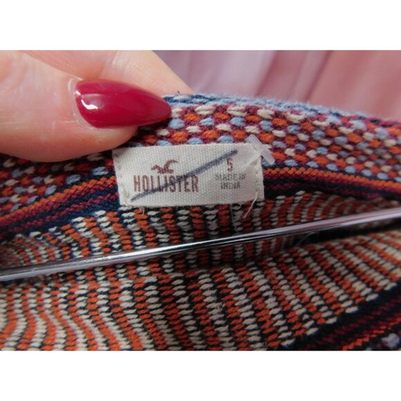 Hollister Rainbow Striped Mini Skirt S - Cotton Boho - Excellent - Picture 3 of 7